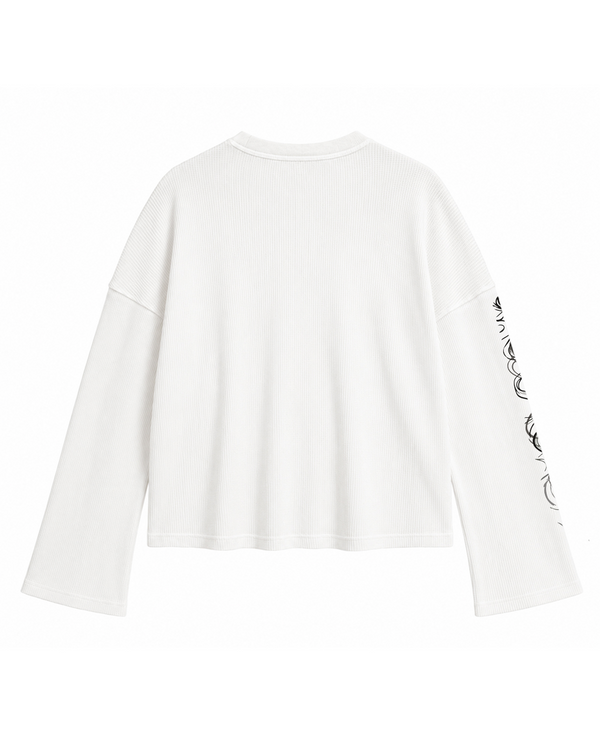 Smoke Skull Waffle Tee - Image 2