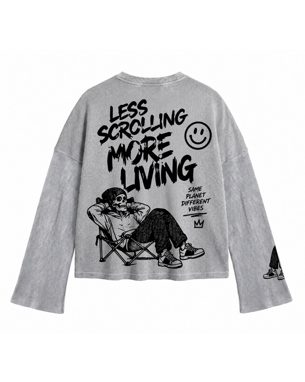 Less Scrolling Waffle Tee - Image 3
