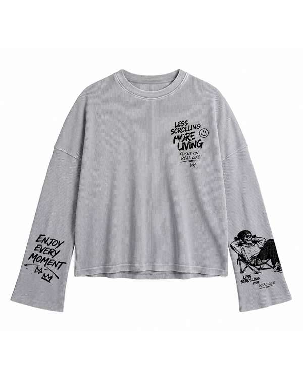 Less Scrolling Waffle Tee - Image 4