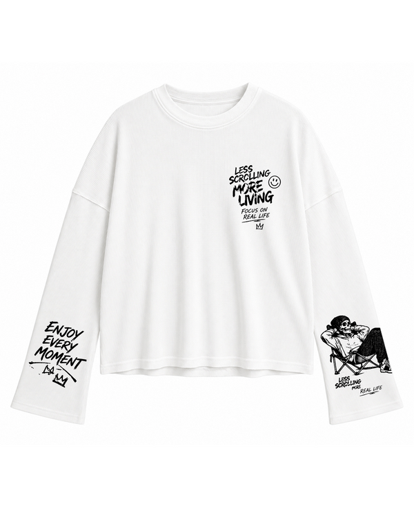 Less Scrolling Waffle Tee - Image 2