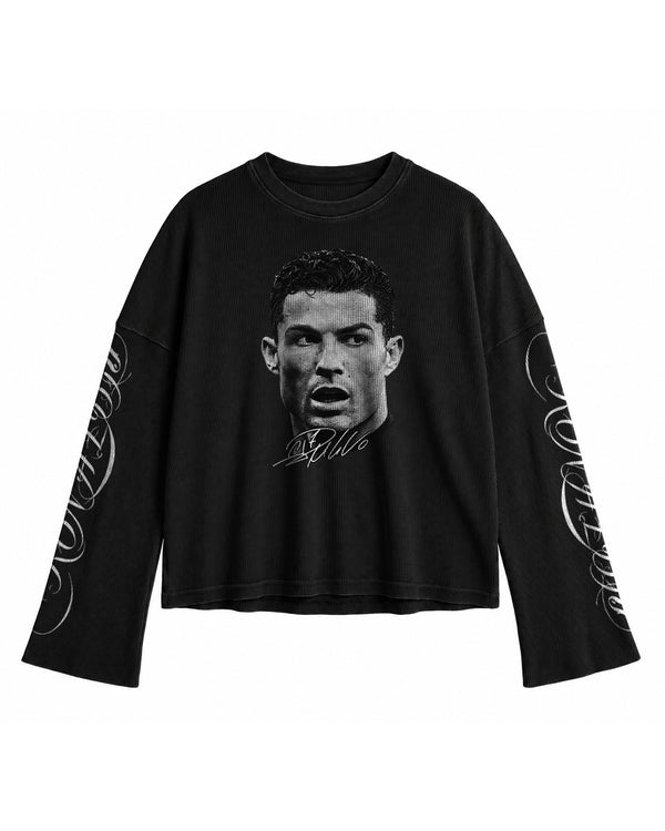 Ronaldo Portrait Waffle Tee - Image 1