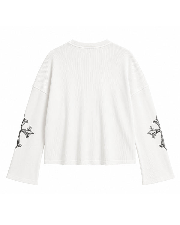 Gothic Cross Waffle Tee - Image 2