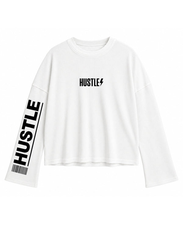 Hustle Waffle Gray Tee - Image 3