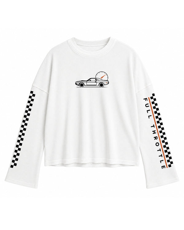 Full Throttle Waffle White Tee - Image 1