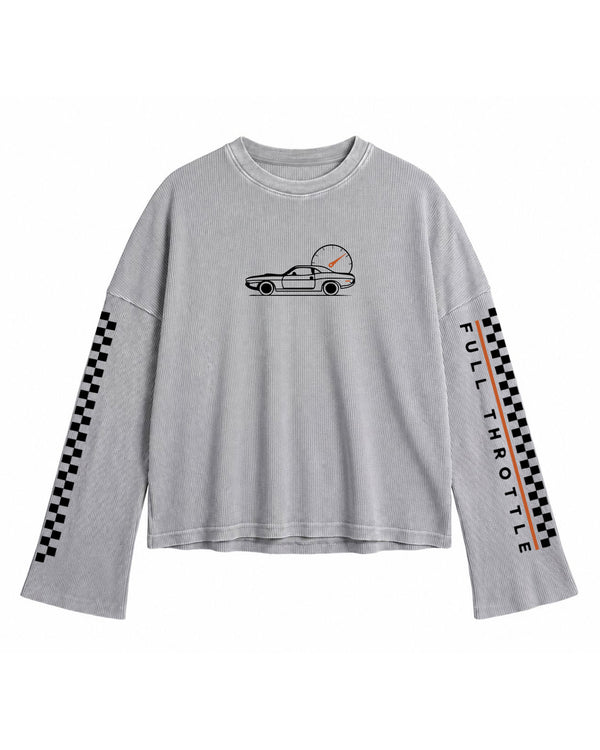 Full Throttle Waffle White Tee - Image 3