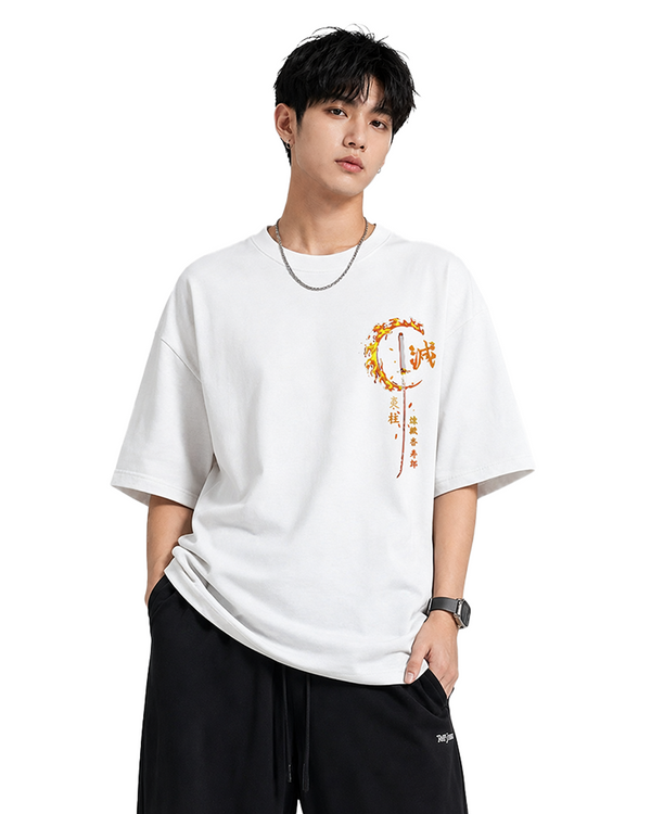Crimson Pillar Oversized Tee
