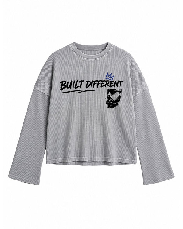 Built Different Waffle Tee - Image 2