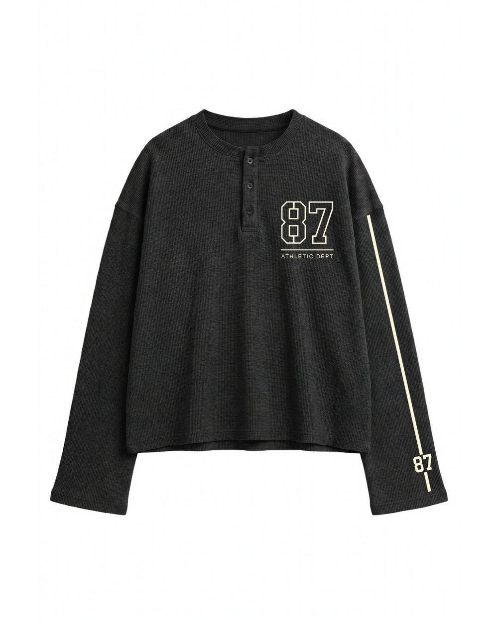 87 Athletic Dept Waffle Henley