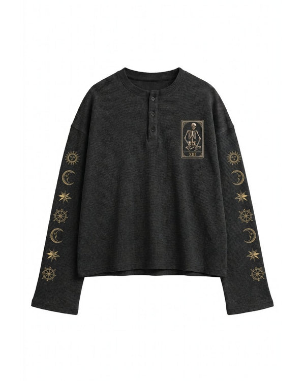 Death Card Waffle Tee - Image 1