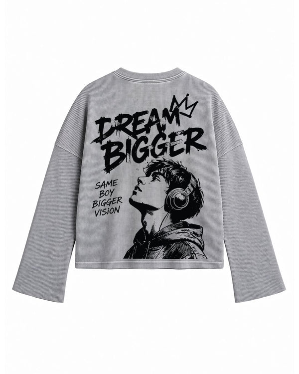 Dream Bigger Waffle Tee - Image 1