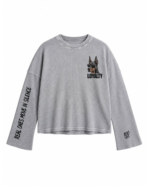 Loyalty Over Everything Waffle Tee - Image 2
